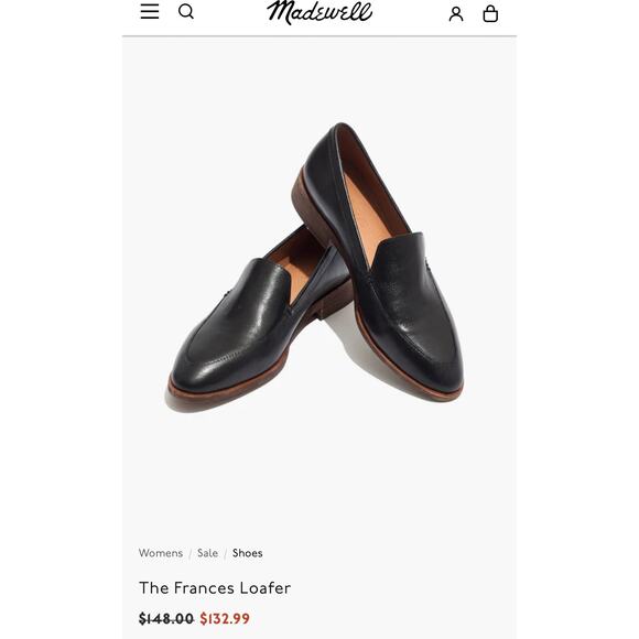Madewell Women's sz 9.5 Frances Loafer Black Leather Classic Old Money Comfort - Picture 11 of 11